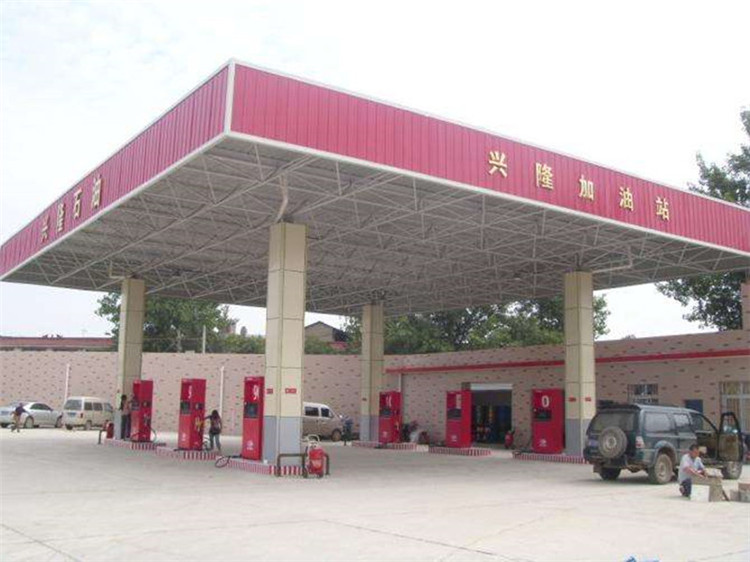 连云港加油站钢结构网架案例9